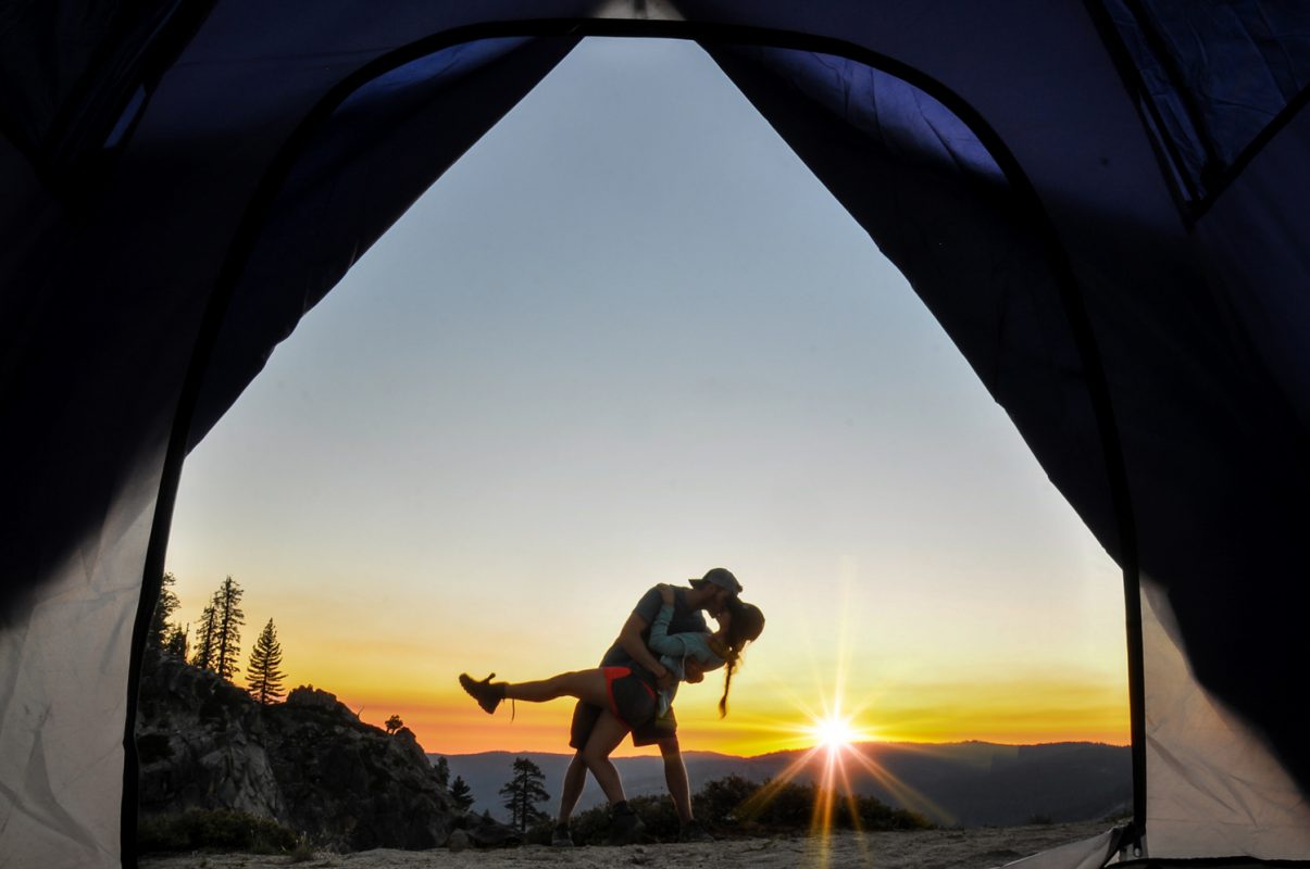 Tent View Kissing Dip Yosemite