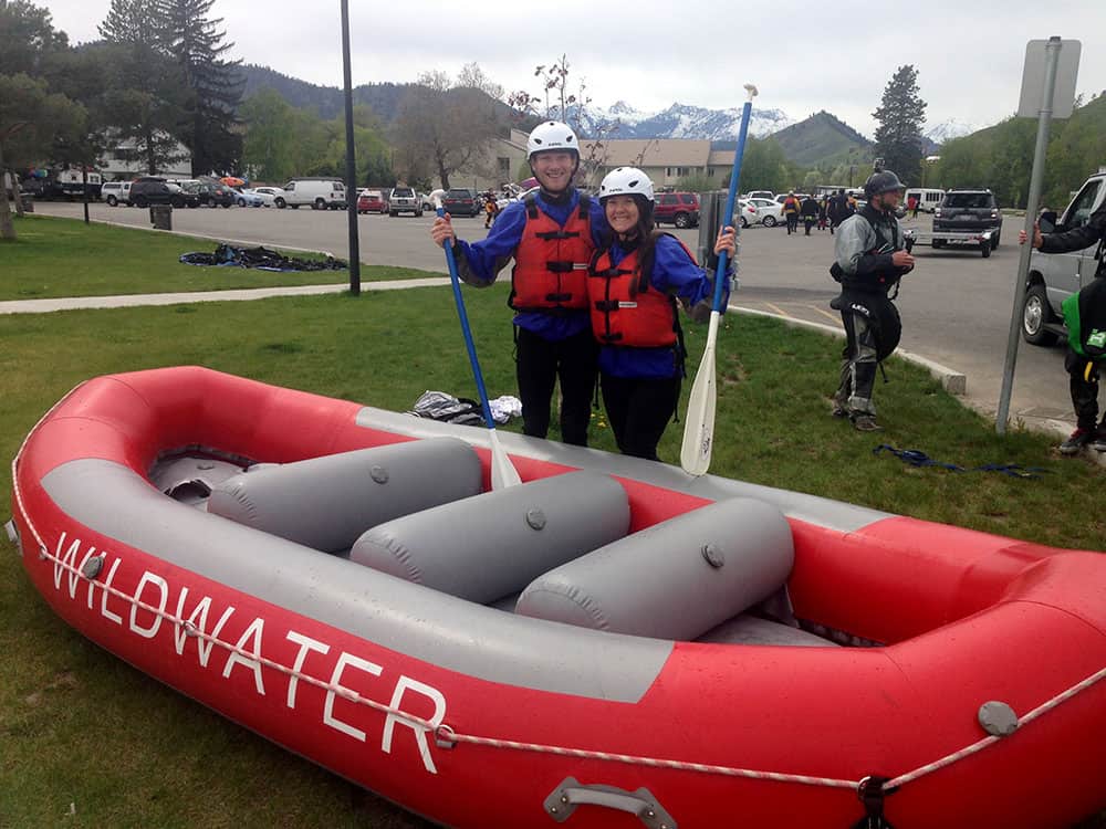 Preparing to go white water rafting