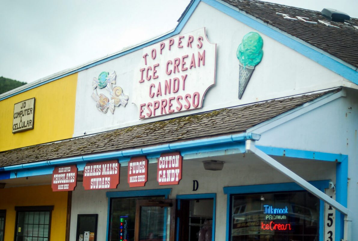 Topper's Ice Cream Yachats, Oregon