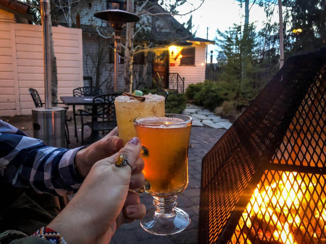 Cocktails by the fire pit