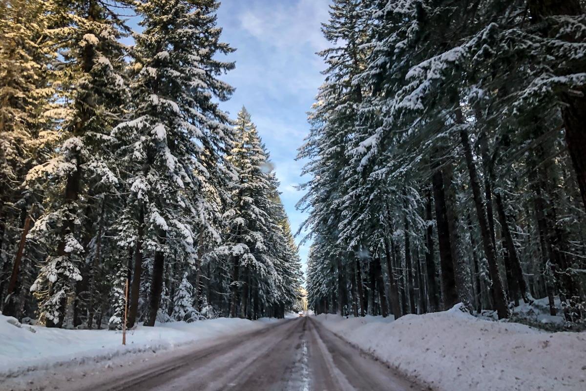 Bend Oregon winter drive