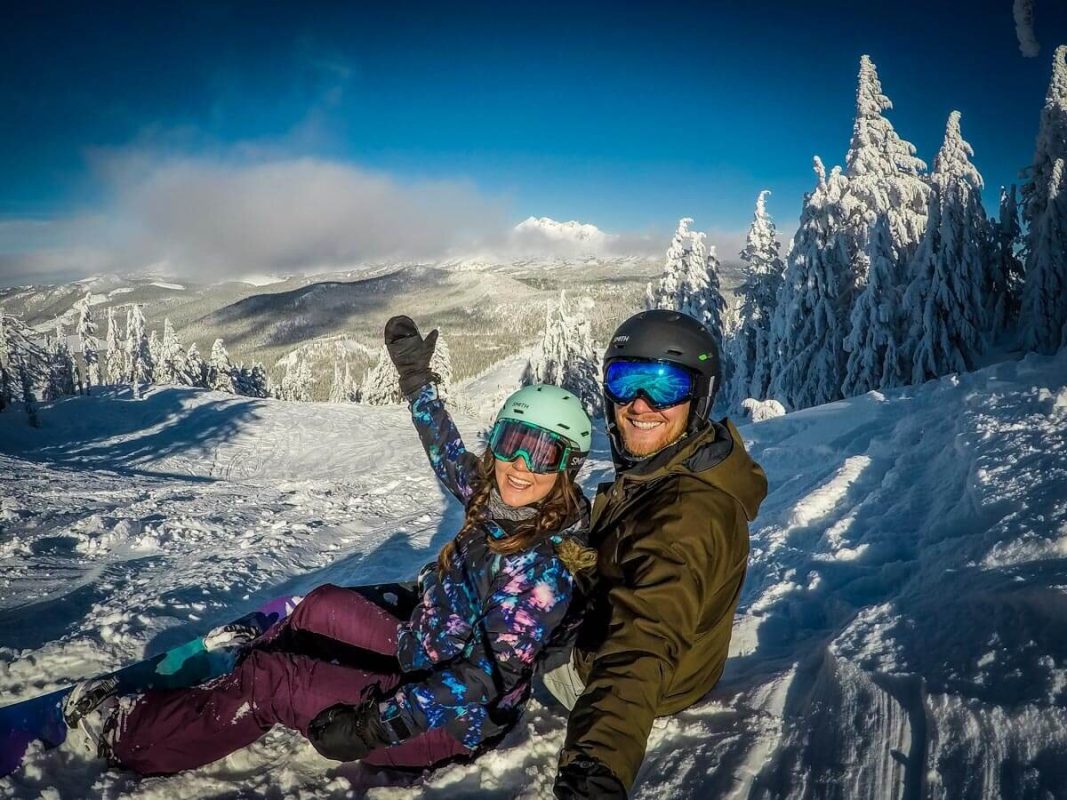 Snowboarding at Mt Bachelor Oregon