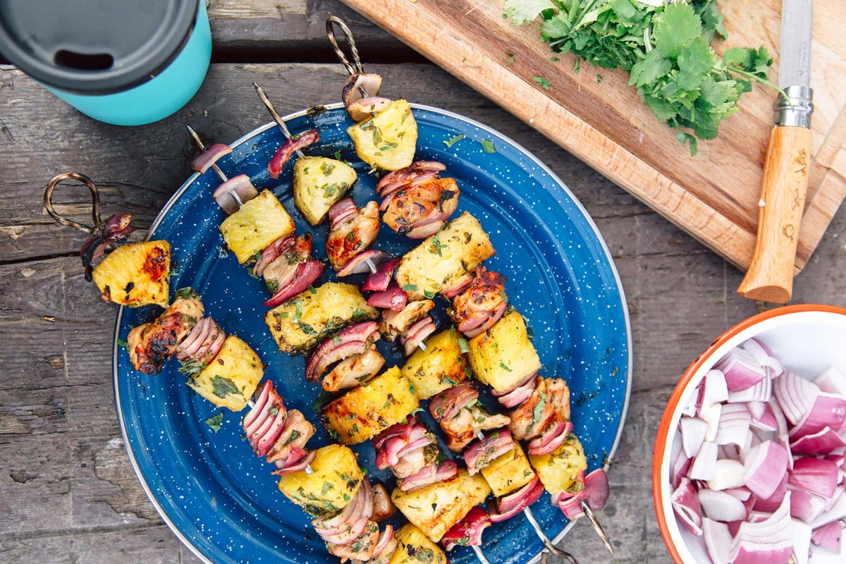 Pineapple Chicken Kebabs (Fresh off the Grid via Roamworthy)