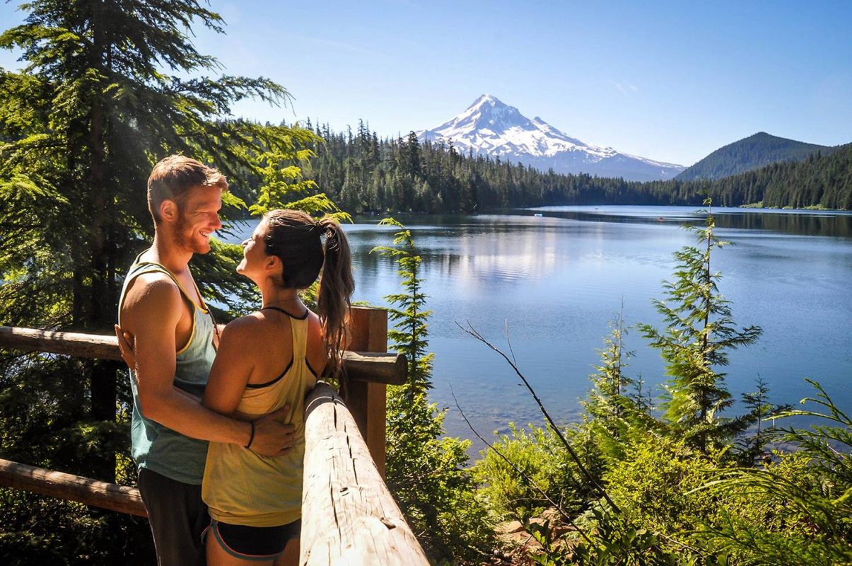 Mount Hood viewpoint at Lost Lake Oregon