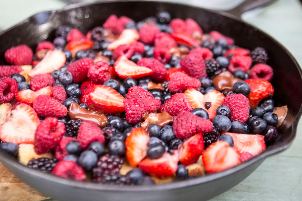 Berry Pound Cake Campfire Skillet (Elizabeth Heiskel via Today)