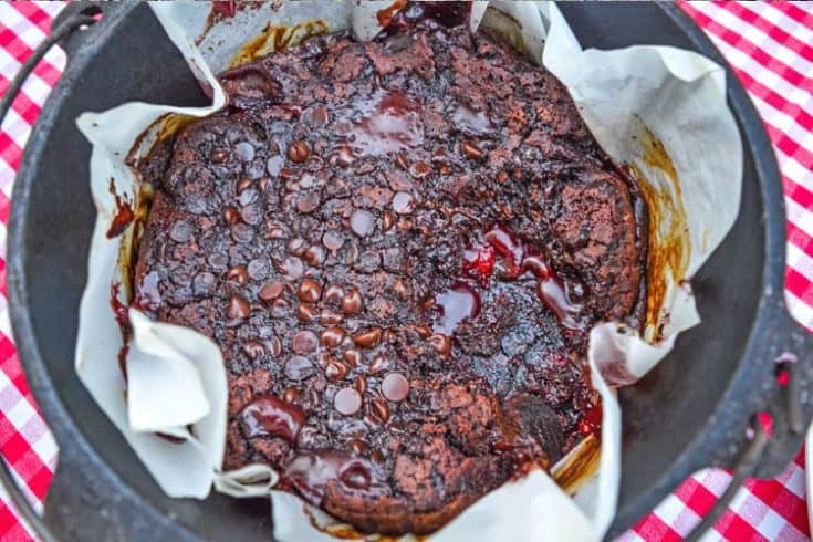 Chocolate Lava Dutch Oven Cake (Let's Camp Smore)