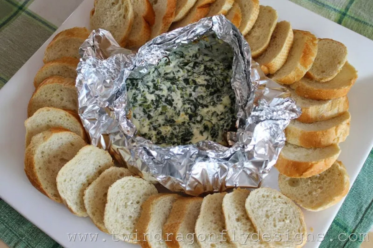Campfire-Spinach-Dip (Heather from Homemade Heather blog)