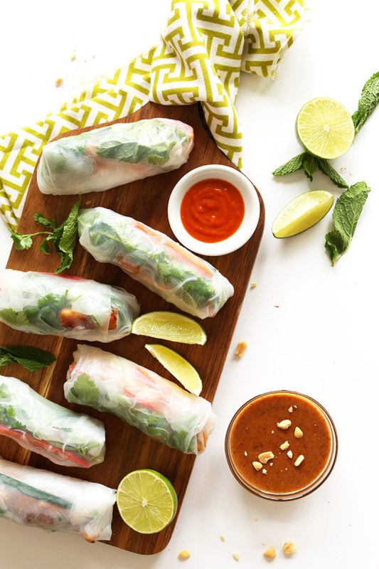 Fresh Spring Rolls (Minimalist Baker)