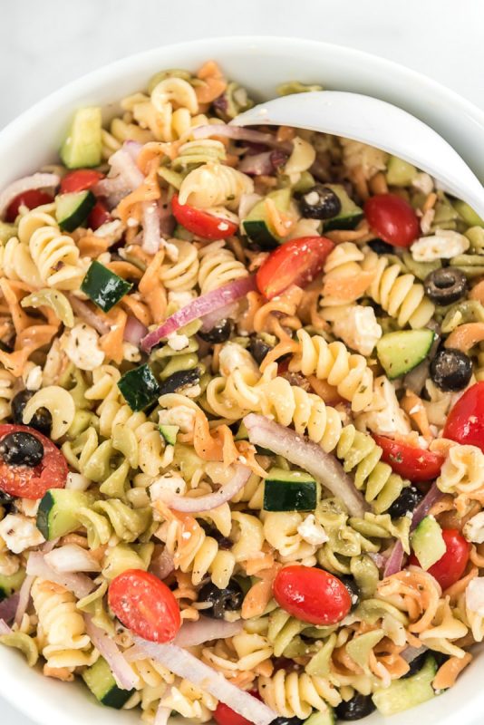 Greek Pasta Salad (Deliciously Sprinkled)