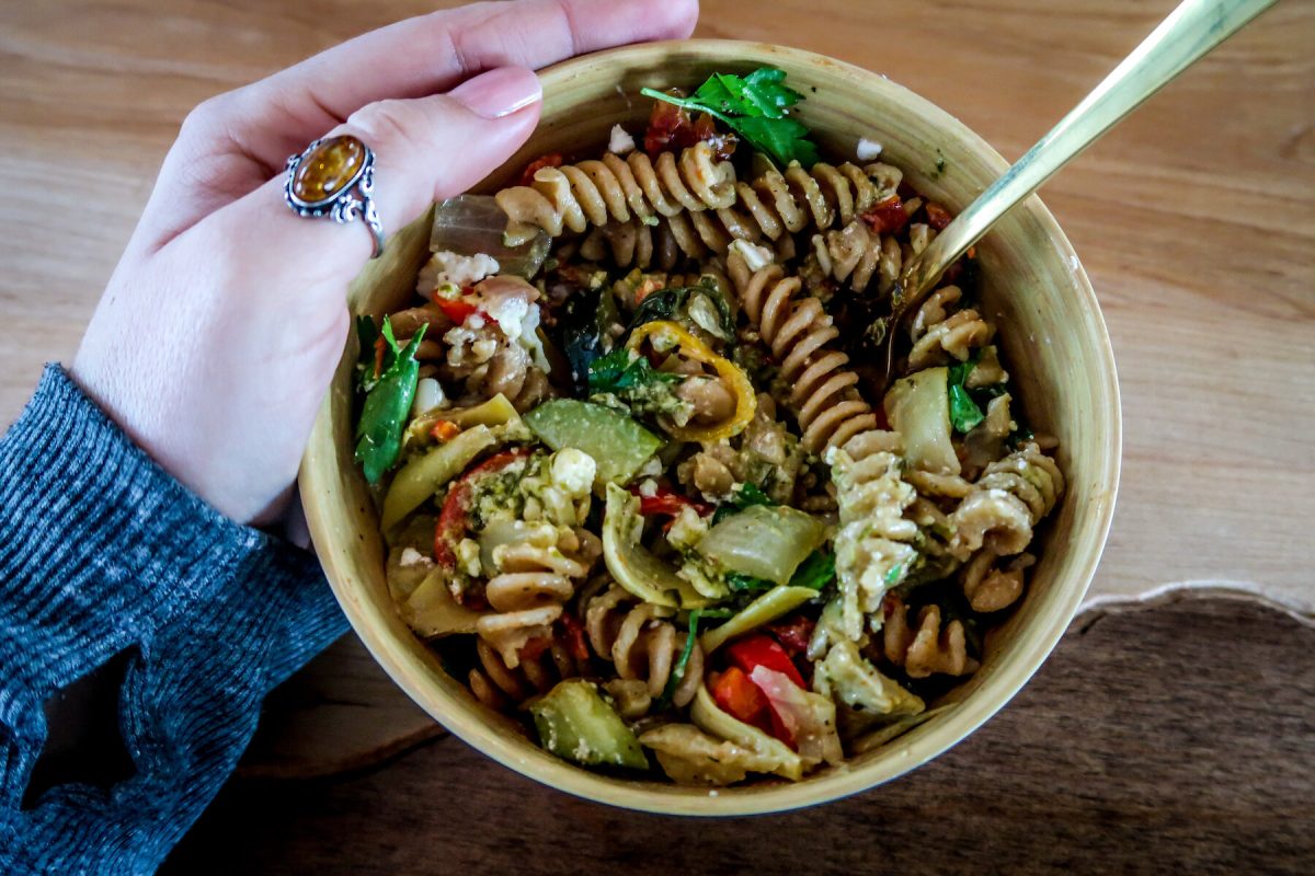 one pot pesto pasta