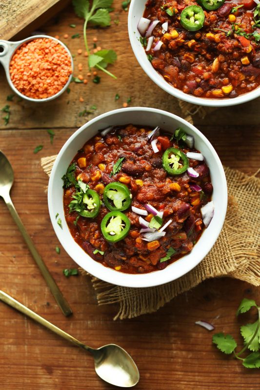 1 pot Red Lentil Chili (The Minimalist Baker)