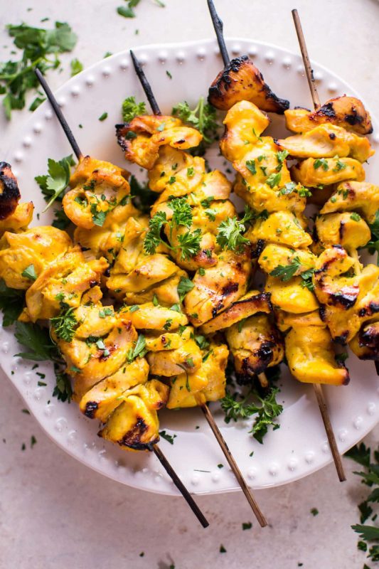 honey mustard chicken skewers (Natasha from Salt & Lavender)