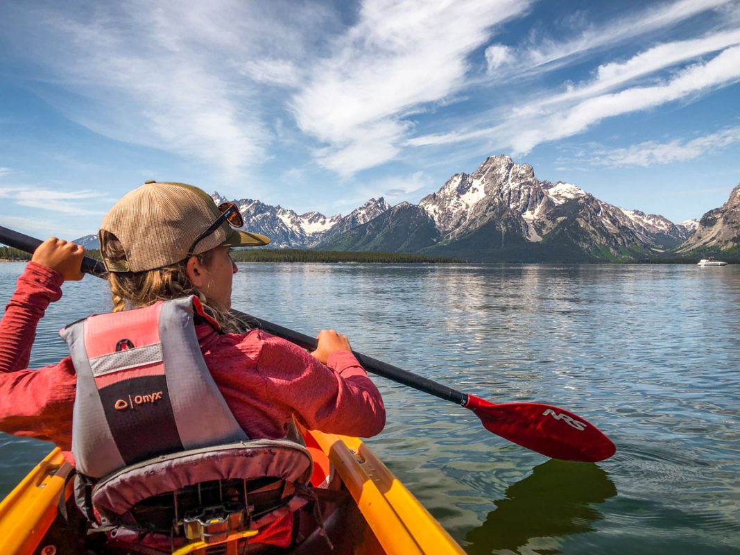 Kayaking on Jackson Lake Grand Teton National Park