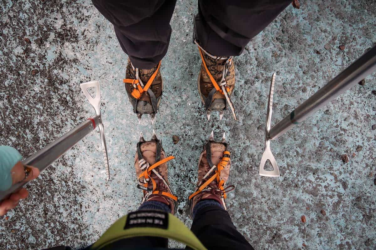 Microspikes for hiking