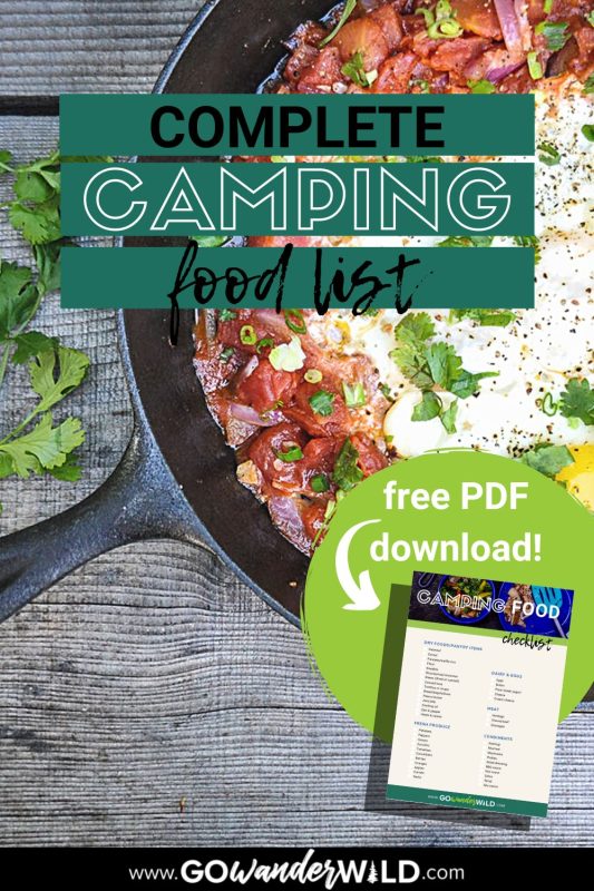 Camping Food List | Go Wander Wild