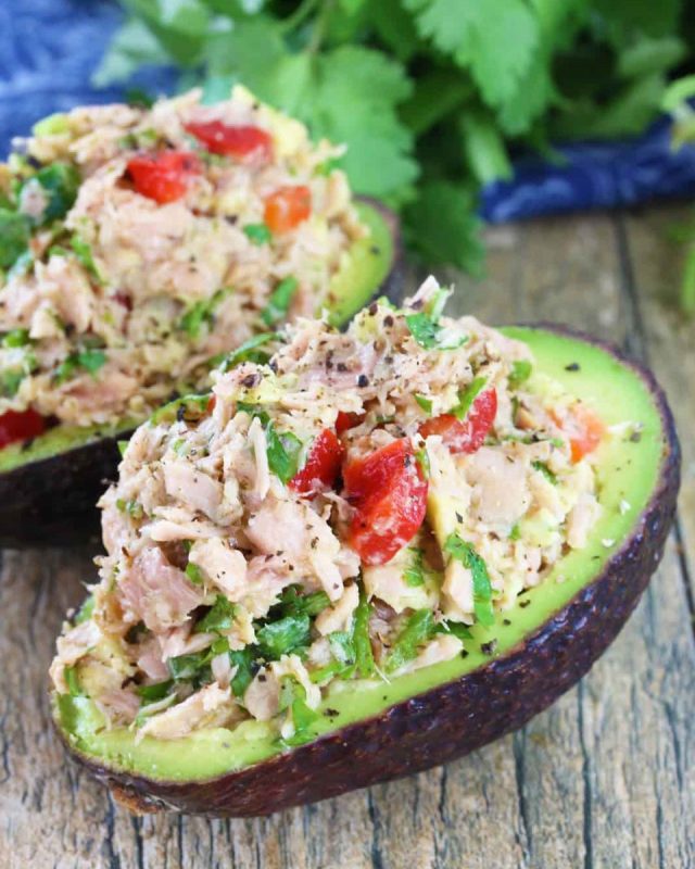 Tuna Stuffed Avocado (The Stay at Home Chef)