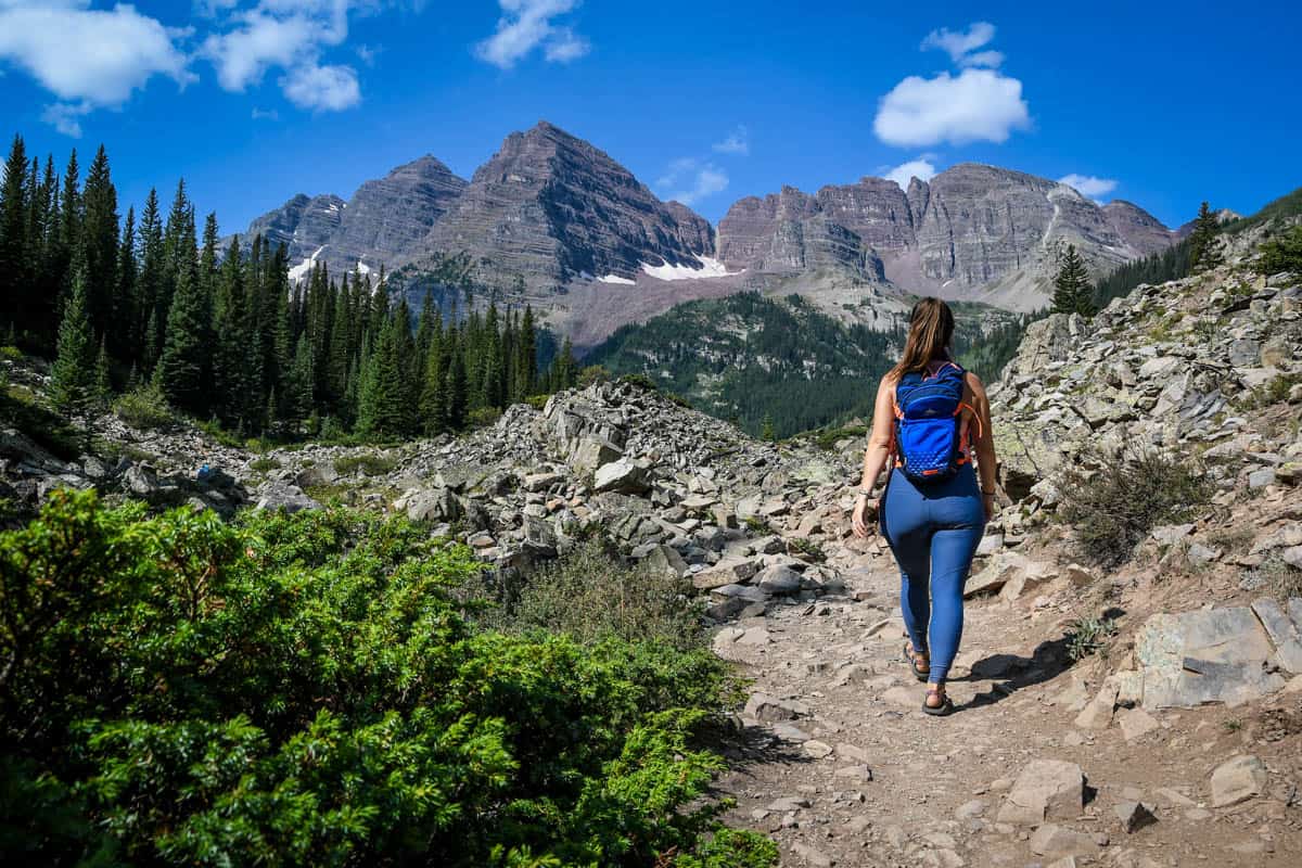 Maroon Bells hike Aspen Colorado